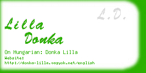 lilla donka business card